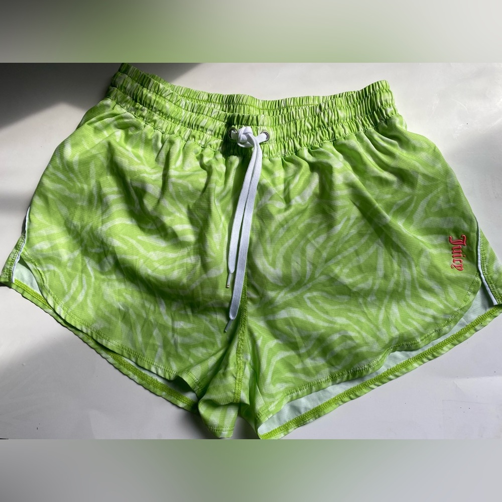 Juicy Couture Sport Lined lime green Athletic Shorts Size medium